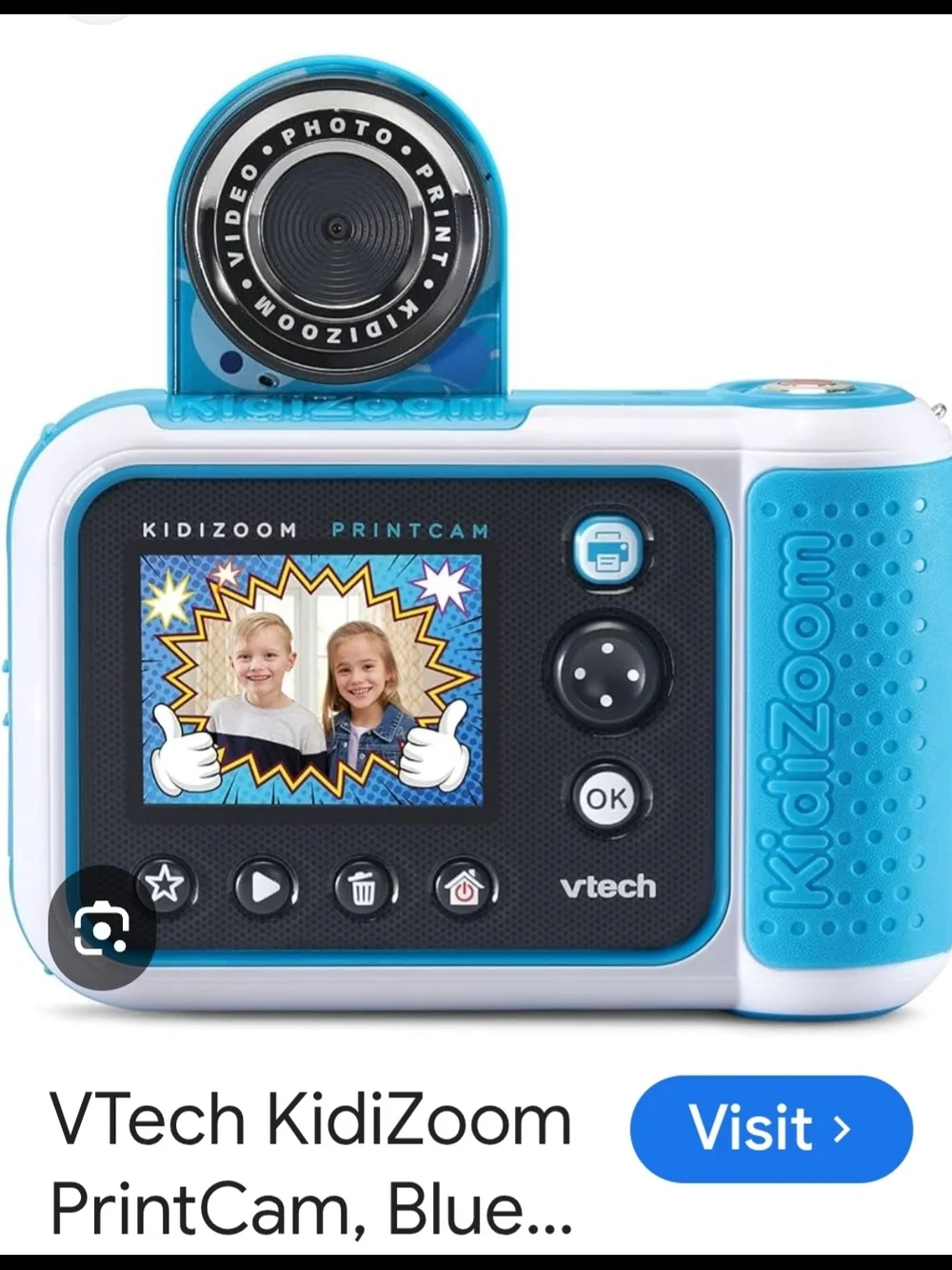 Kidizoom PrintCam Kids Digital Camera - Blue,‎ VTech